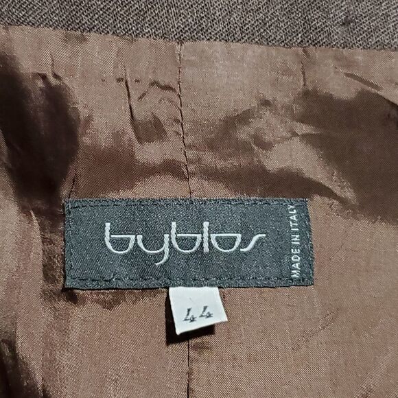 Byblos chocolate brown wool blend blazer - Picture 3 of 8